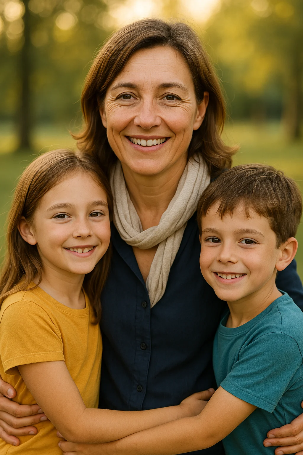 Marleen with her children Fleur and Jozef (Utrecht, 2024)