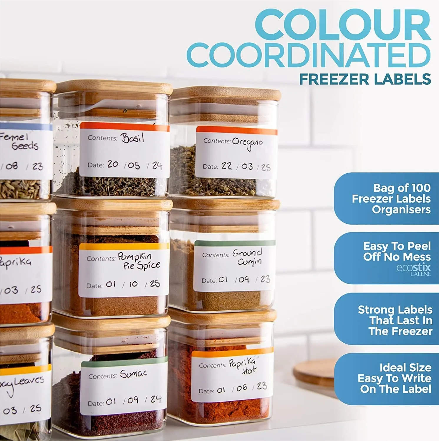 Color Coded Easy Peel Off Labels