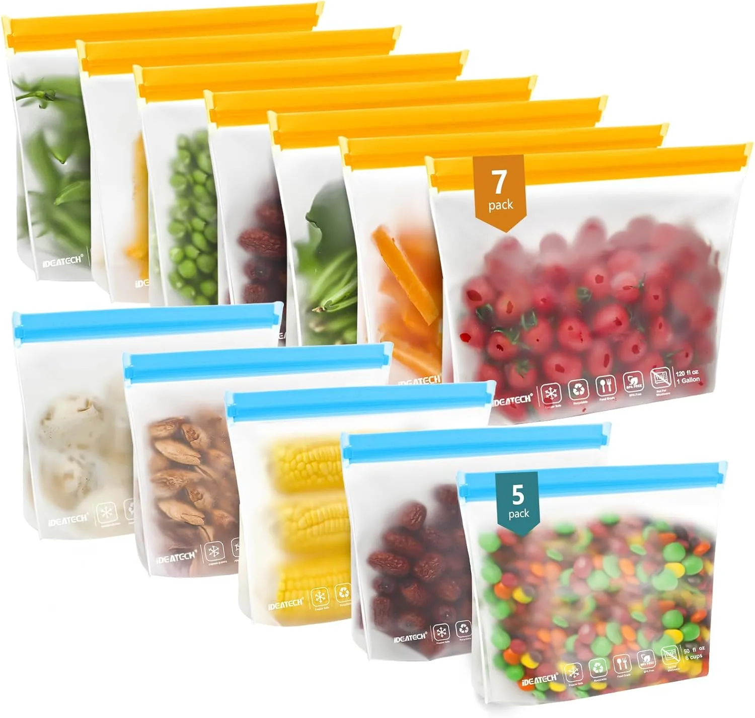 Reusable Silicone Food Storage Bags