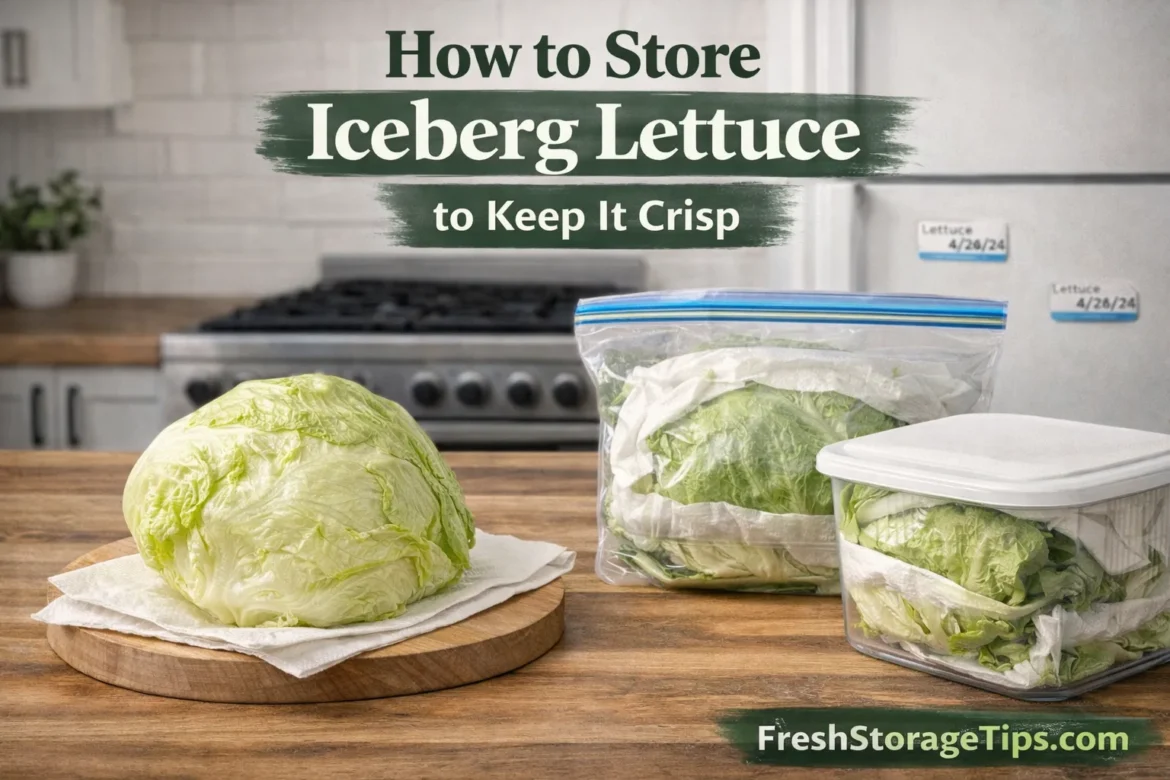marleen explain store iceberg lettuce